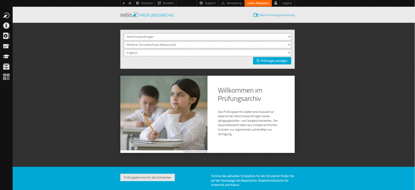 Prüfungsarchiv Startseite